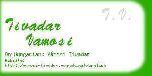 tivadar vamosi business card